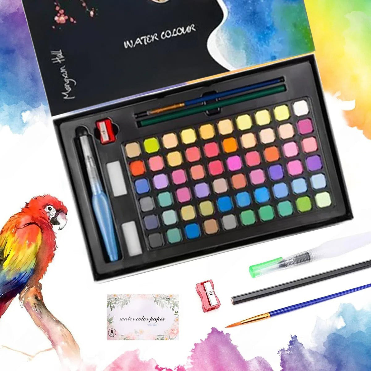 Acuarelas Profesionales Lonk – Kit Completo de 60 Colores para Artistas