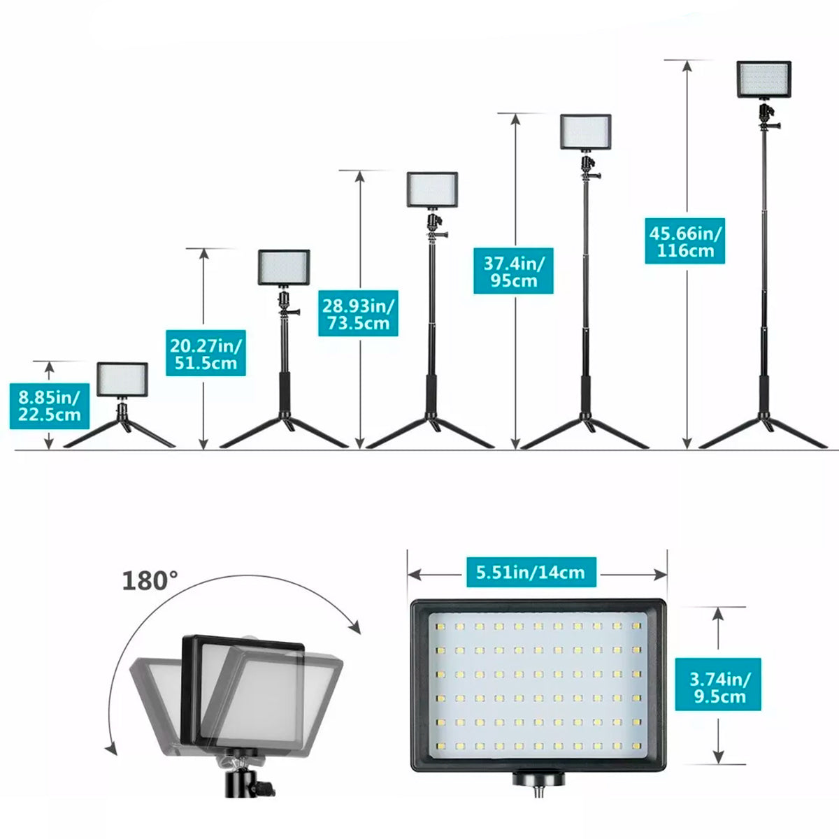 2pcs Usb Led Kit Luz Video Iluminación Fotografía Regulable