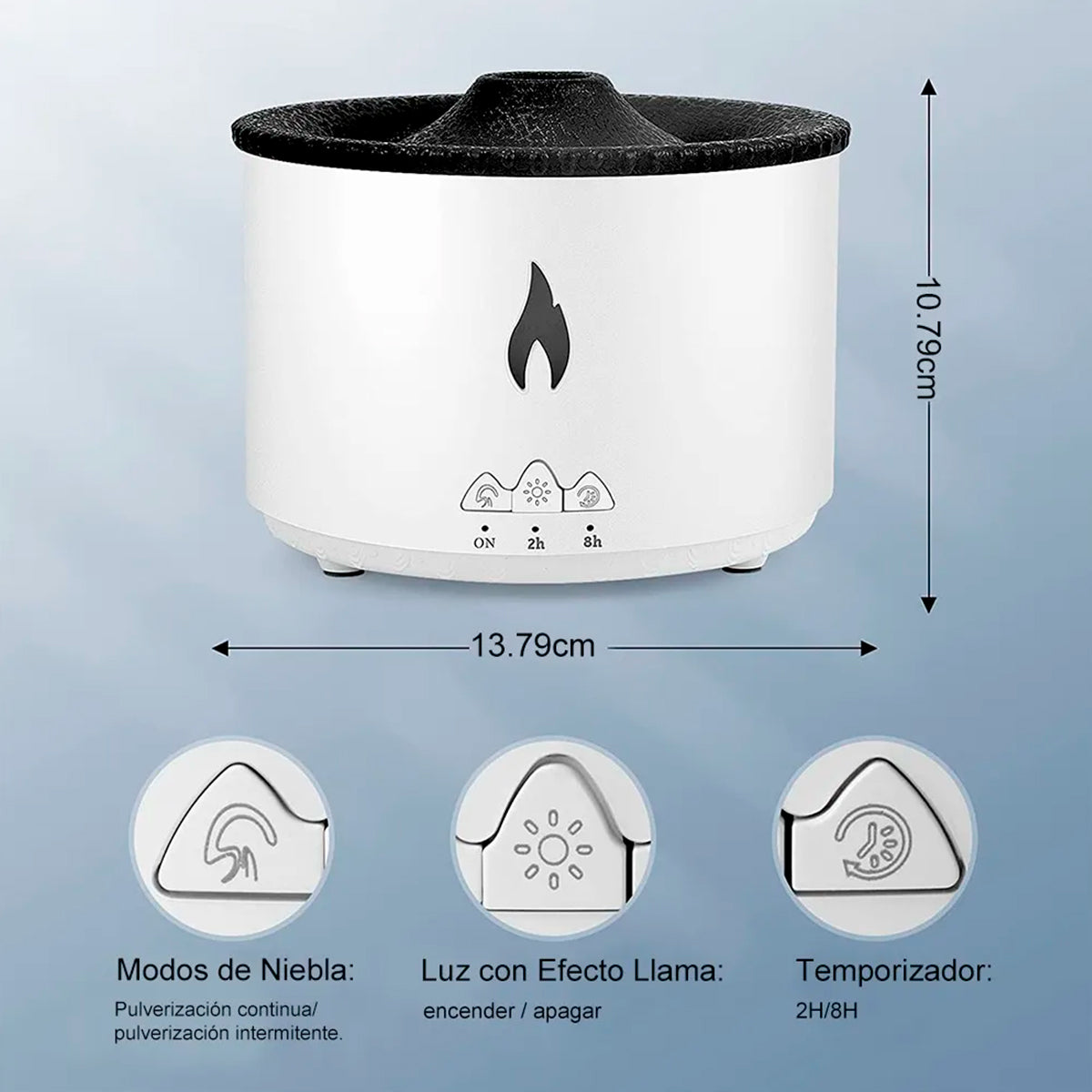 Volcano AromaMist Difusor Ultrasónico de Aromaterapia y Humidificador