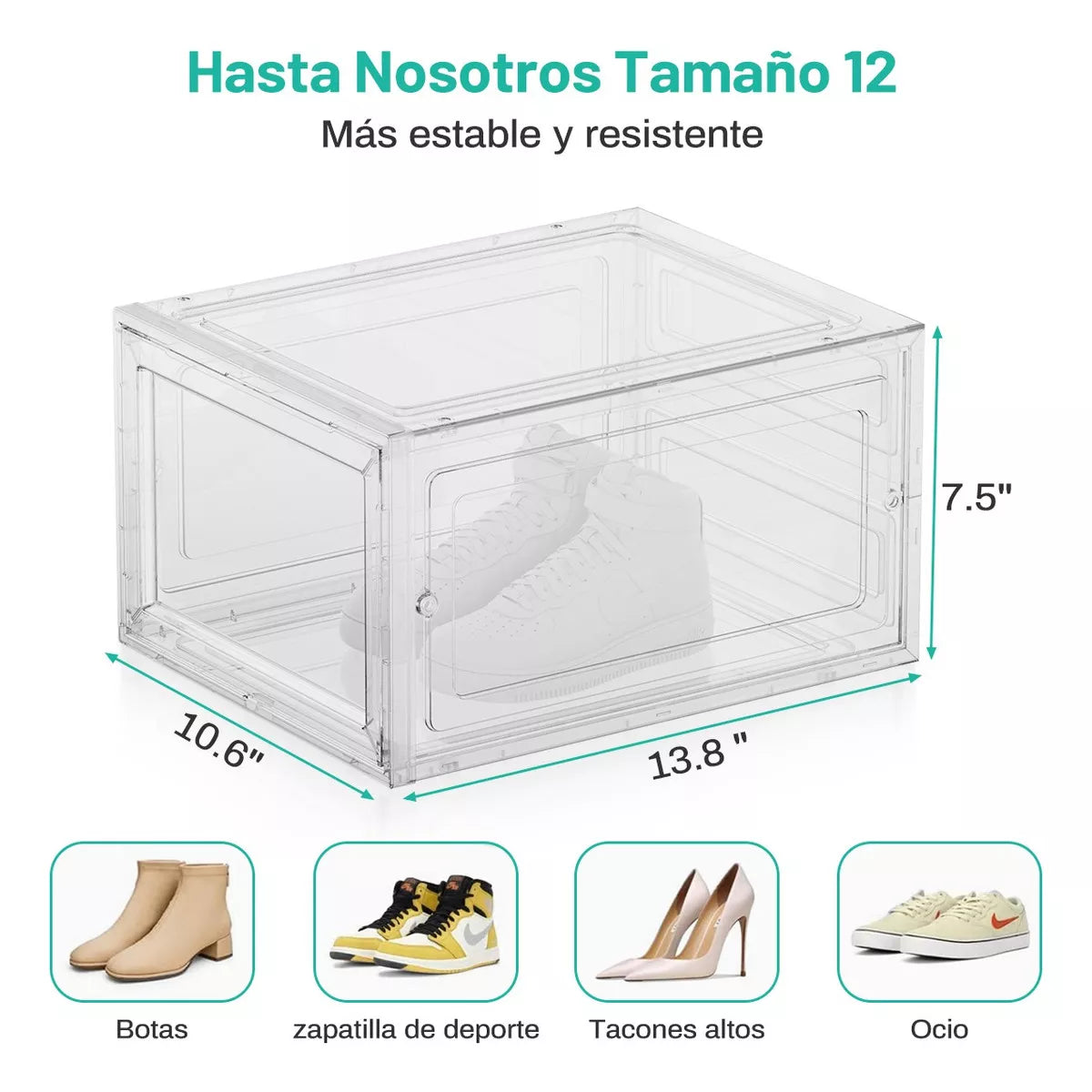 Zapateras Apilables Transparentes de 10 pcs
