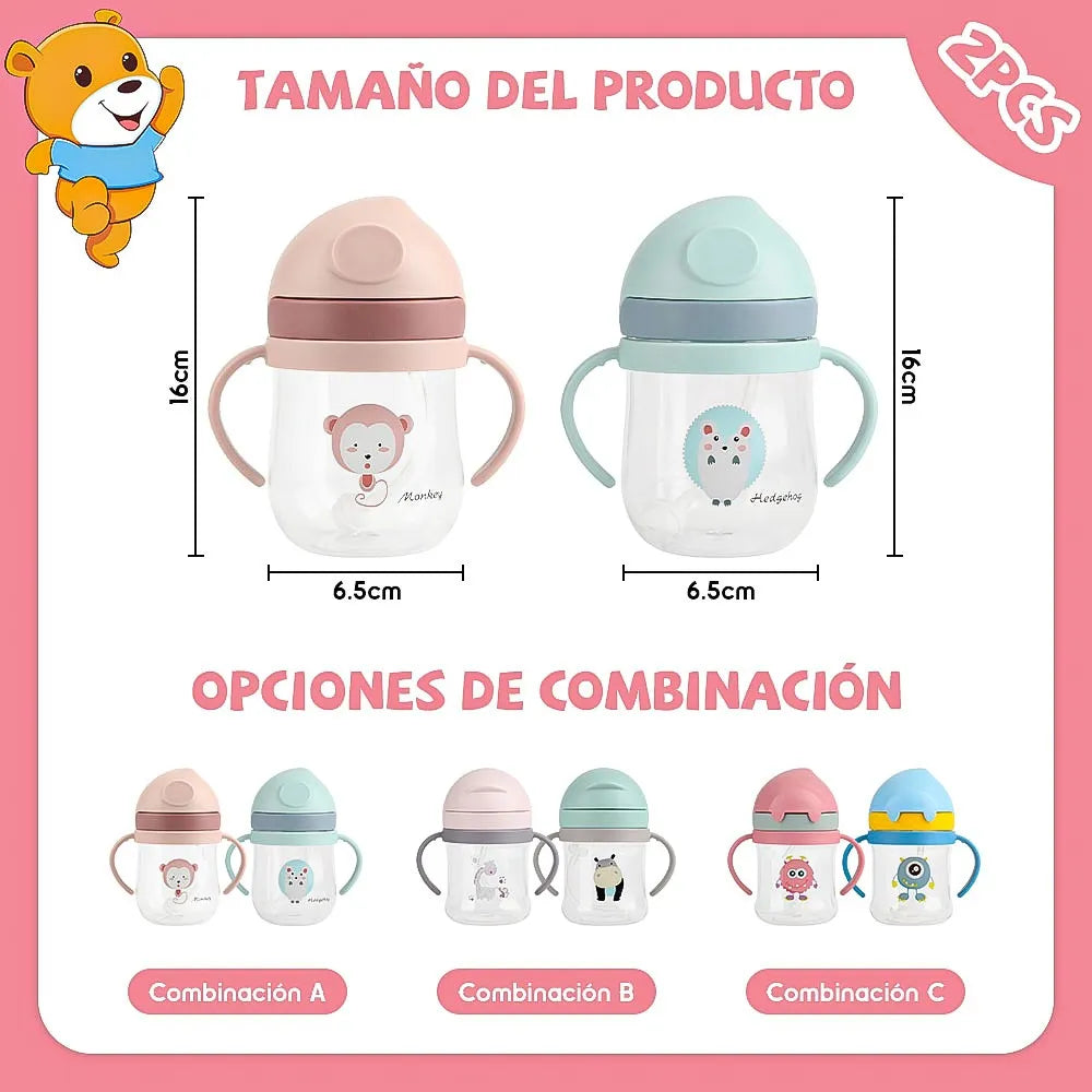 2pcs Vaso Entrenador BabyTumbler Antiderrame360