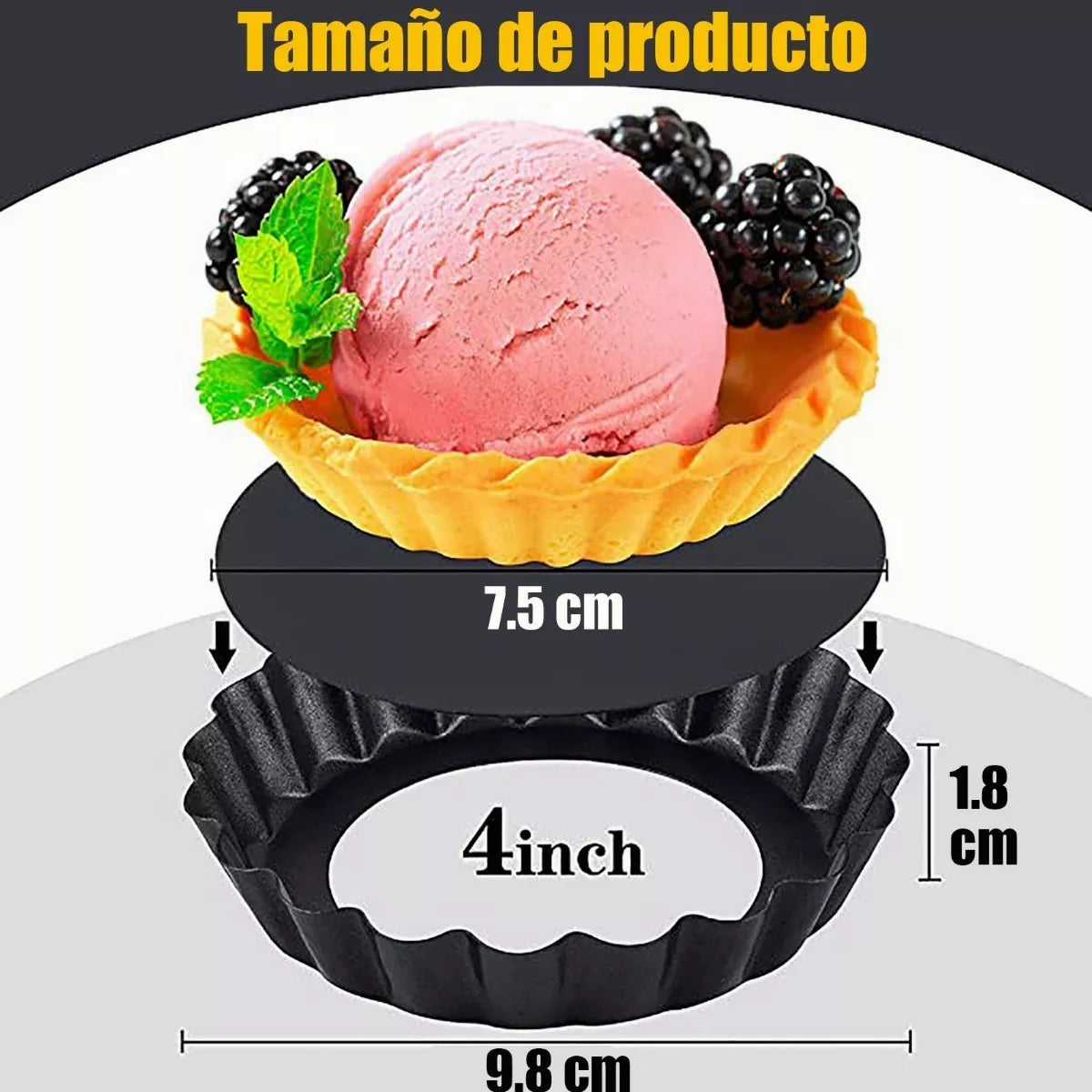 6 Molde Mini Pay Tarta Tartaleta