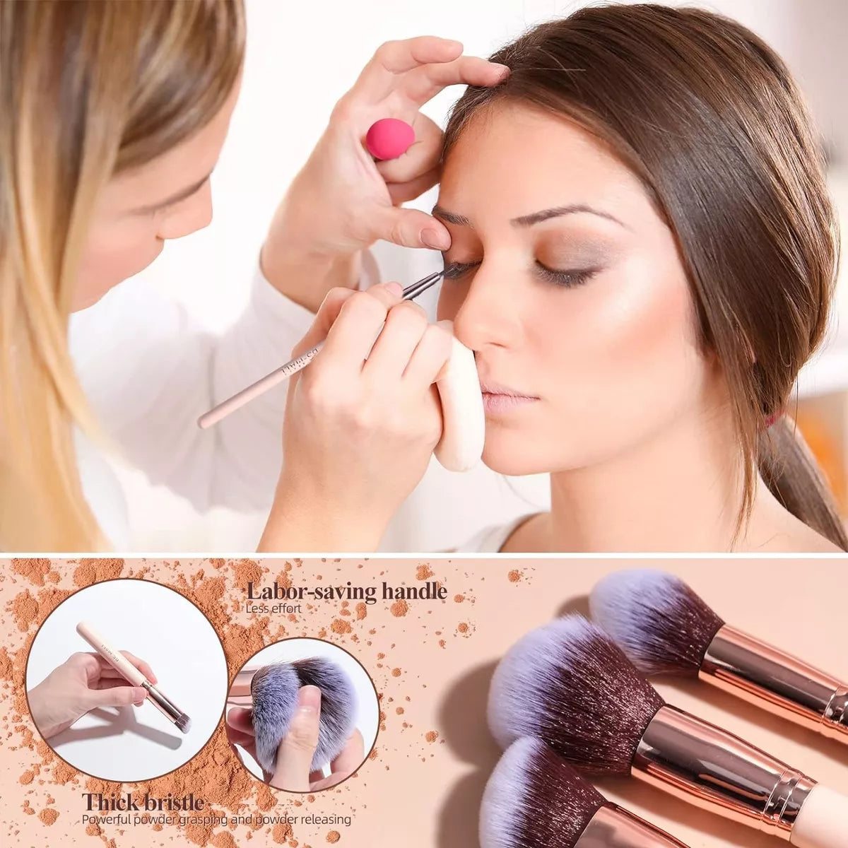 25 Brochas De Maquillaje Rosas
