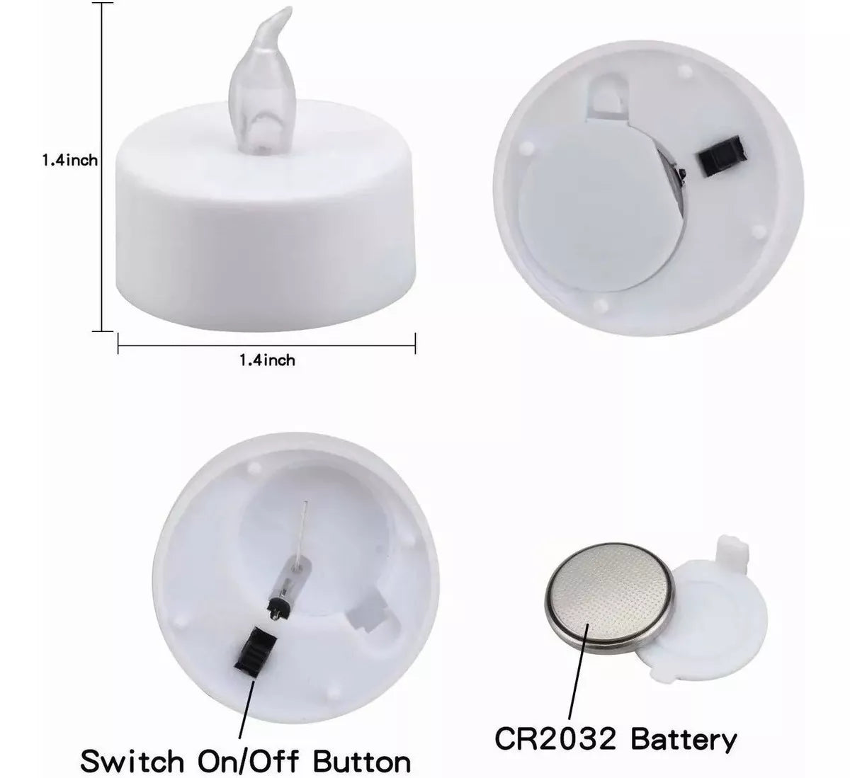 50 Velas De Té De Luz Led Electrónicas Realistas A Batería