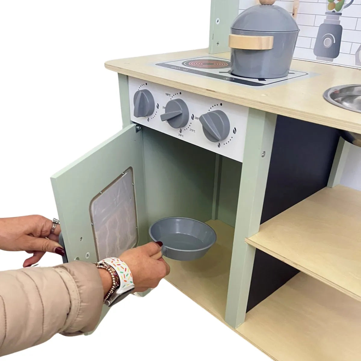 Cocinita de Madera Multicolor – Juego Infantil Completo con Accesorios