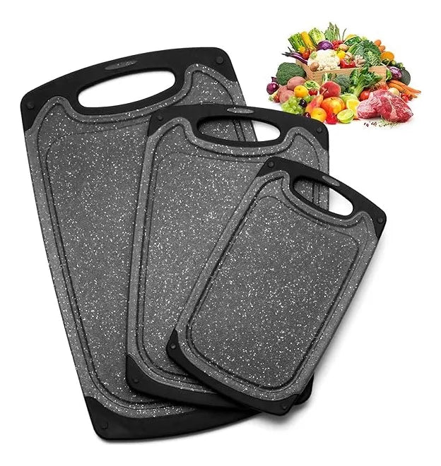 3 Piezas Tablas Para Picar De Cocina Mango Alimentos Asa