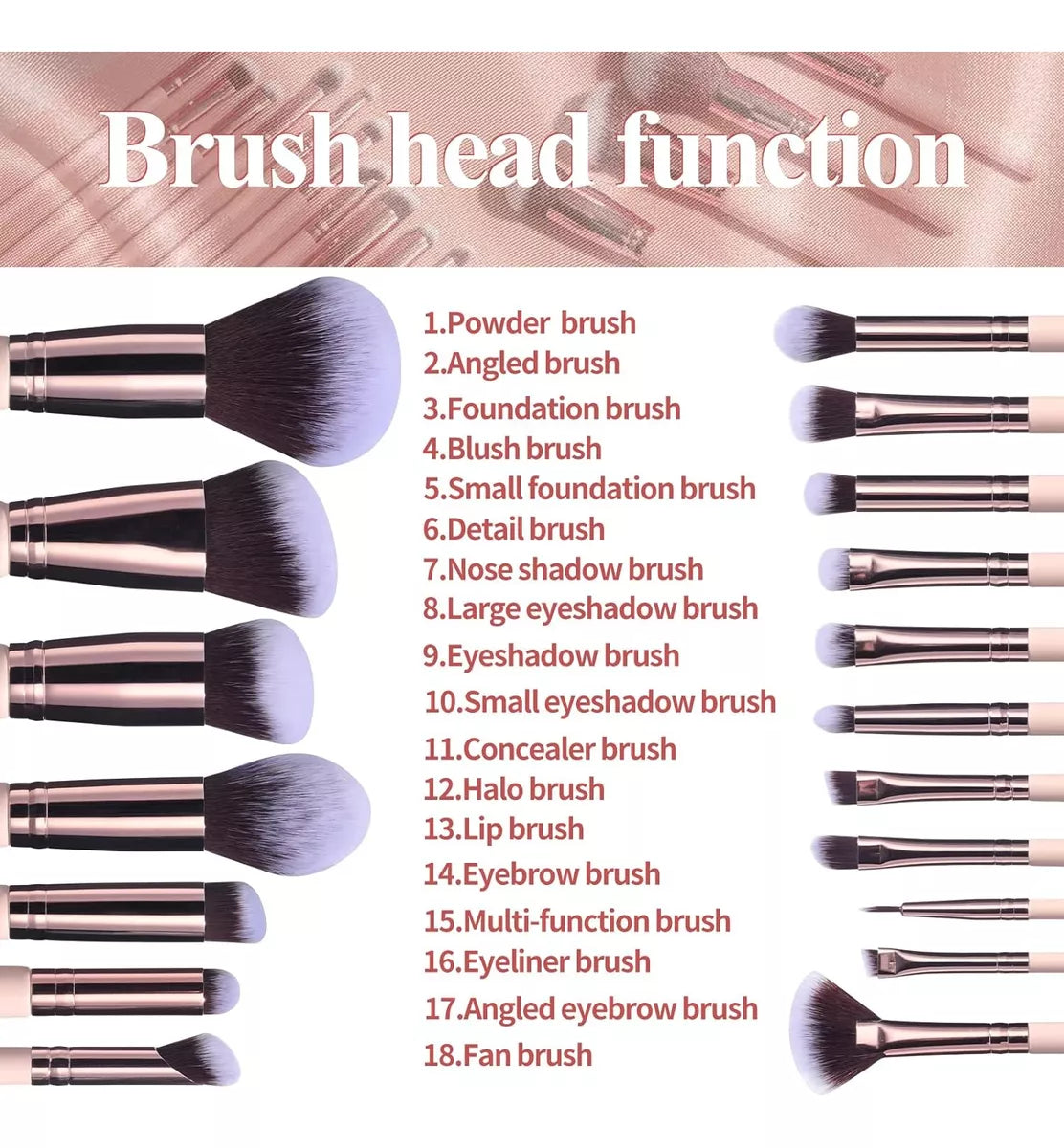 25 Brochas De Maquillaje Rosas
