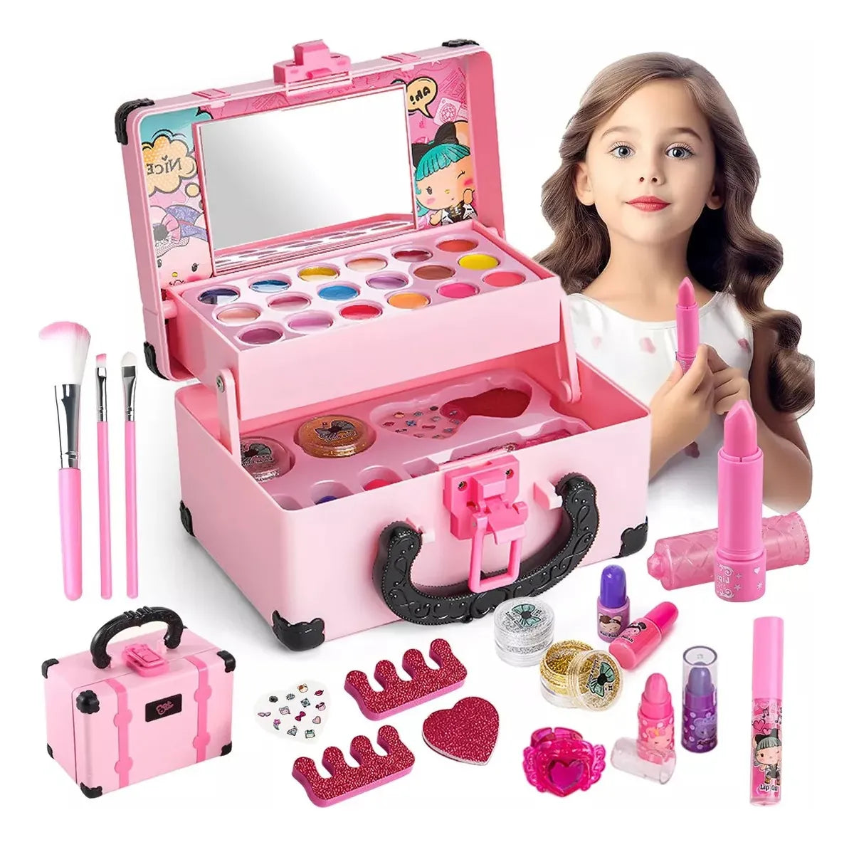 Set de Juguetes de Maquillaje y Belleza para Niñas – Princesa Cosméticos