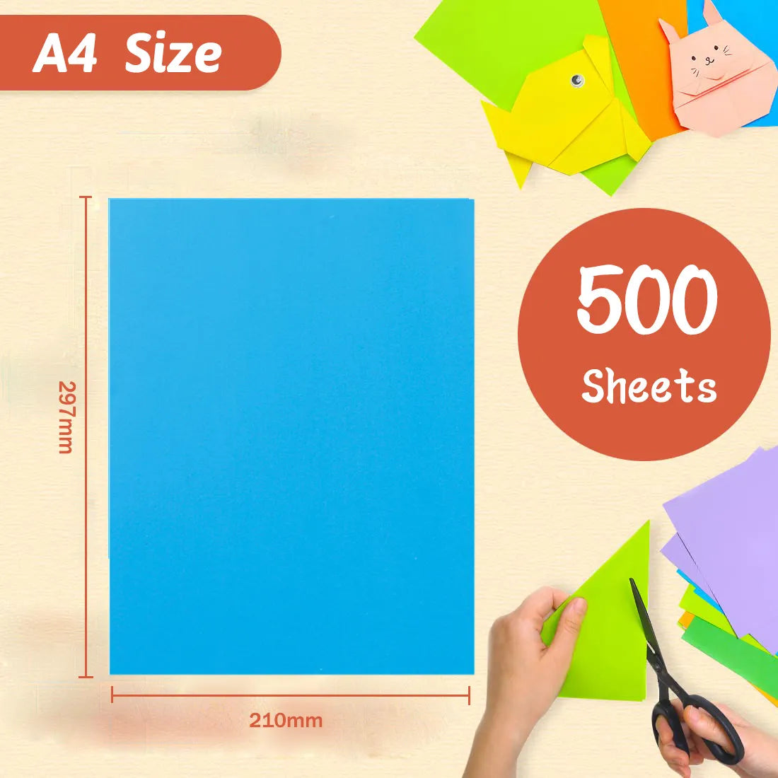 500 Hojas De Colores Tamaño Carta 80g 10 Colores