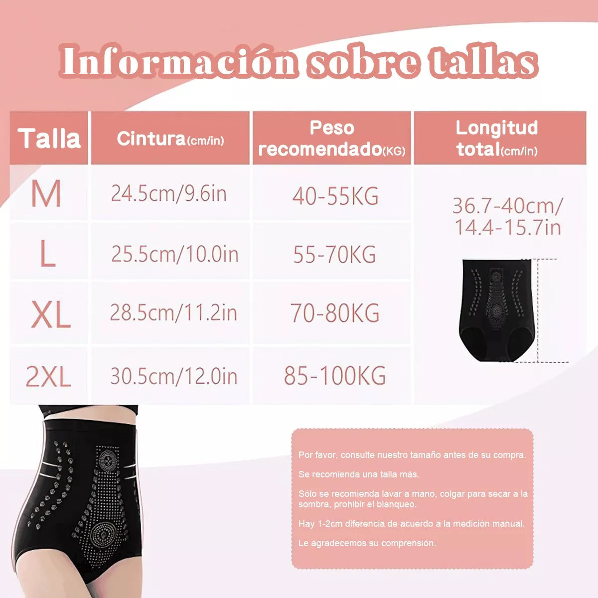 2 Panty Moldeadora Abdomen Pompi