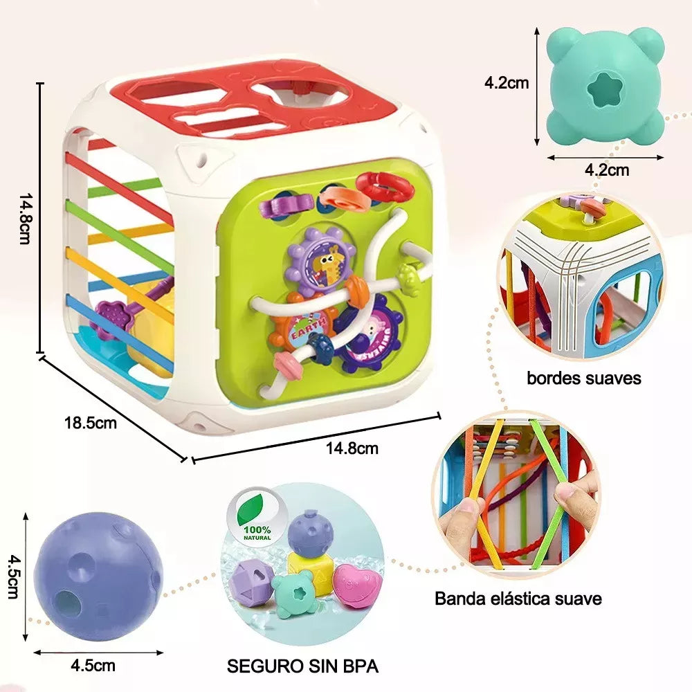 7 En 1 Juego De Enseñanza Para Bebés Con Cubo De Actividades