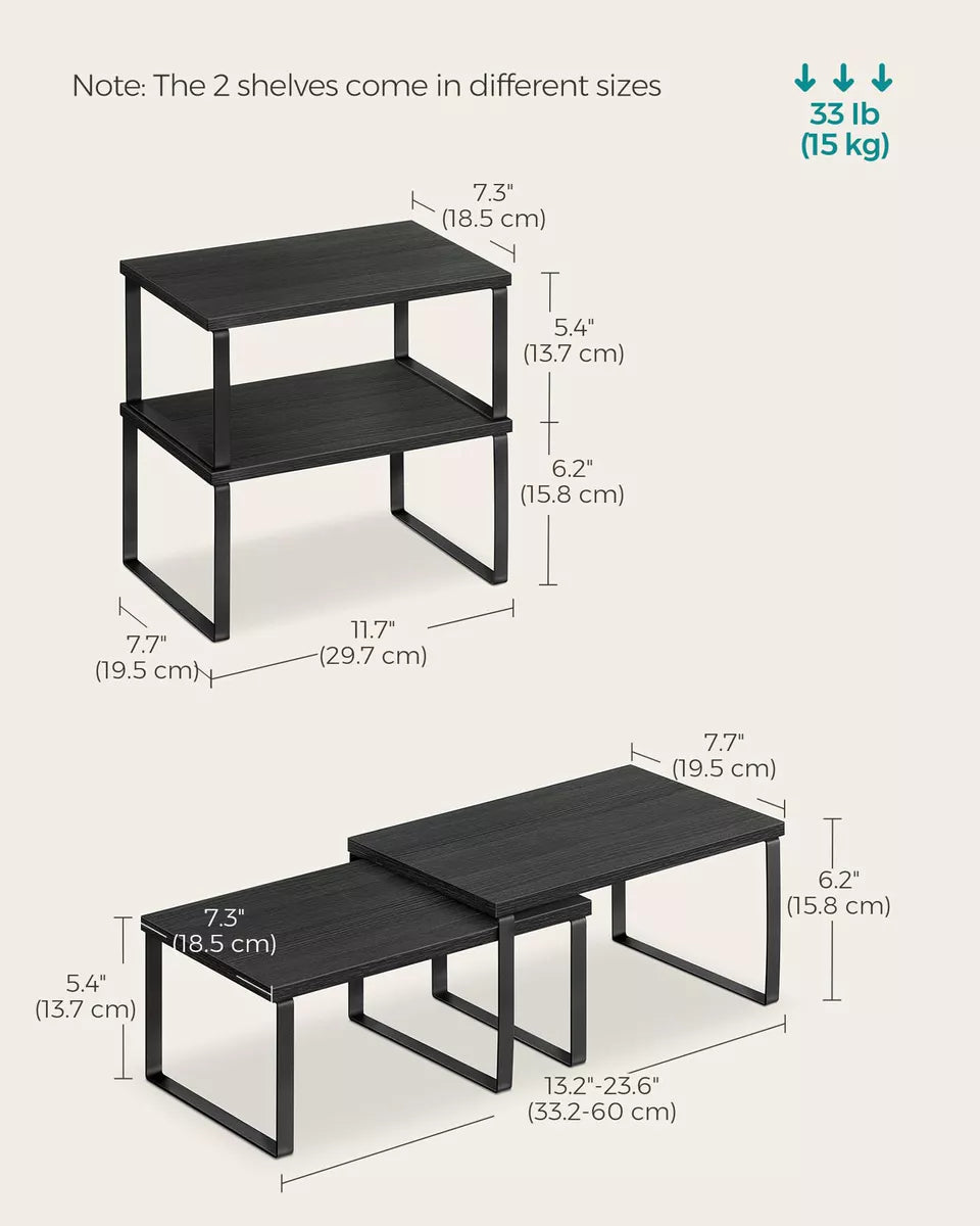 2 Especieros Organizador Repisas Estante De Cocina Madera