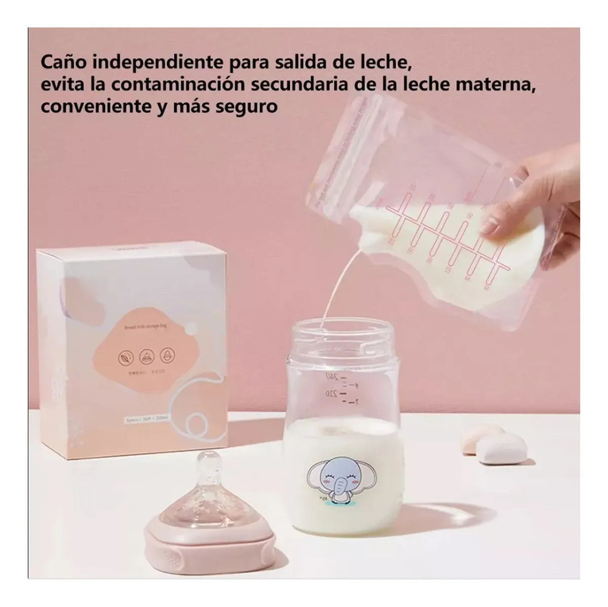 120 Bolsas para Almacenamiento de Leche Materna 250ml – Seguridad y Comodidad para Mamás Prácticas