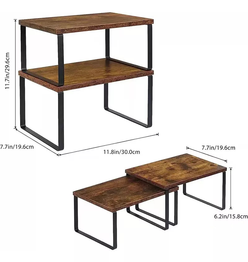 2 Especieros Organizador Repisas Estante De Cocina Madera