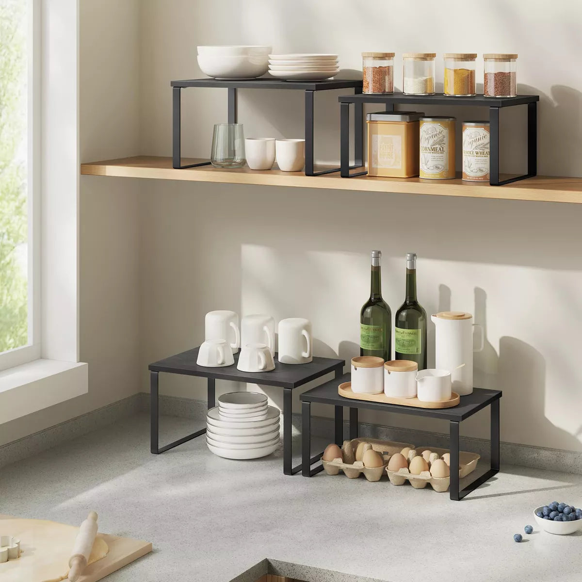 2 Especieros Organizador Repisas Estante De Cocina Madera