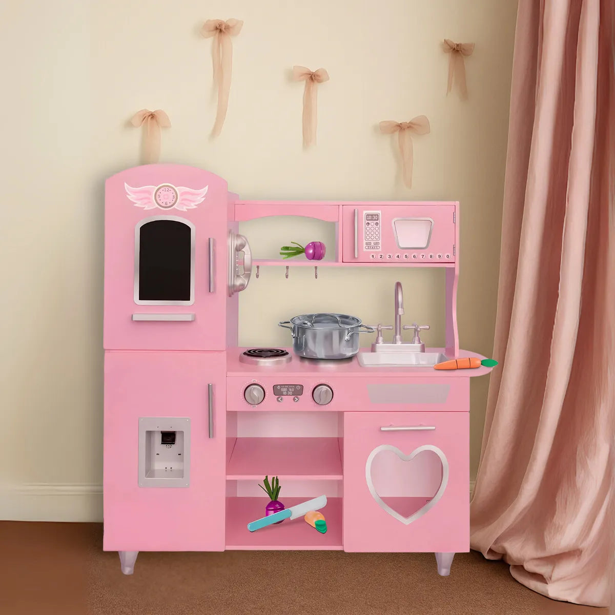 Cocinita de Madera Rosa Deluxe Vintage