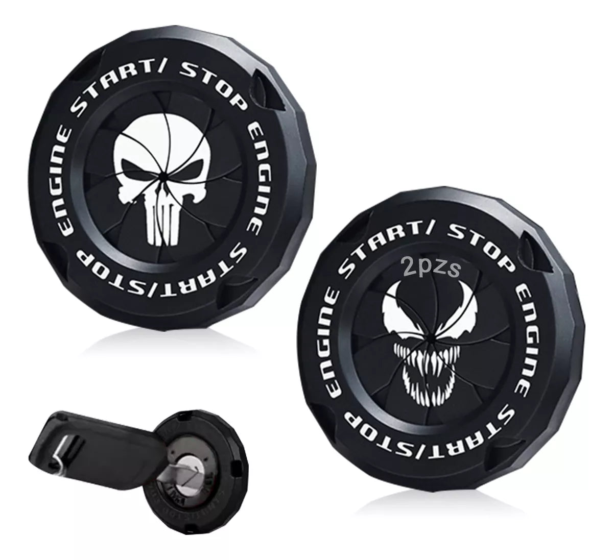 2pz Accesorio Decorativo Stop Negro