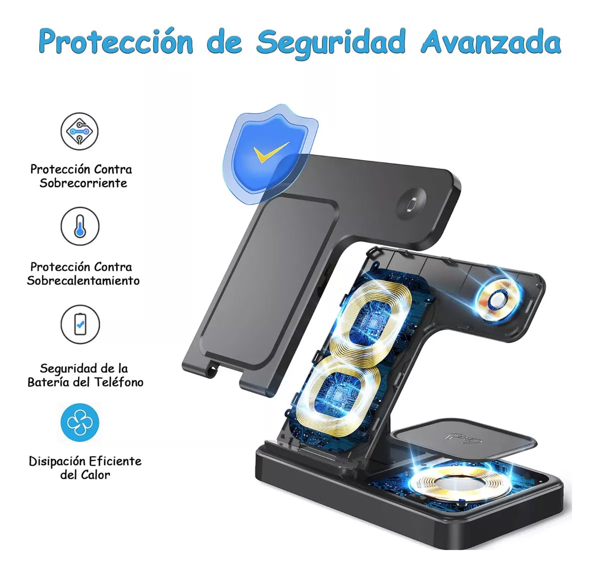 3 En 1 Soporte Carga Inalámbrico
