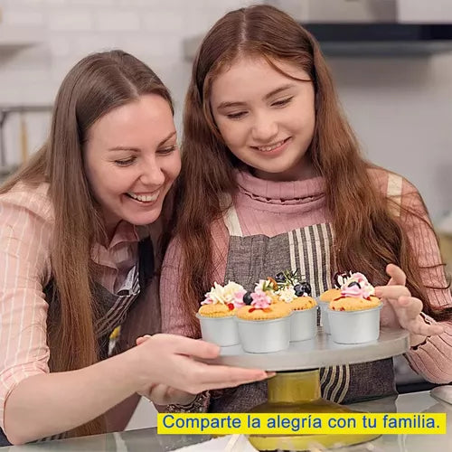 10 Pcs Molde Pastelero Redondo Para Repostería De Aluminio