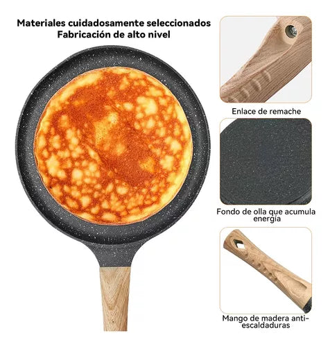 24cm Sartén Antiadherente Cocina Crepera Con Revestimiento