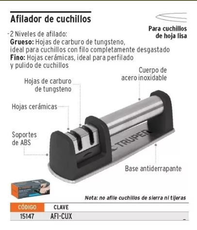 Afilador de Cuchillos 2 Etapas TRUPER