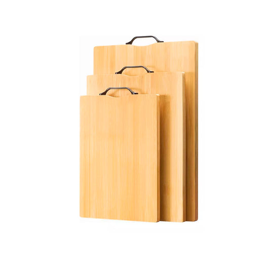 3pz Tabla De Bambú Madera Para Picar Alimentos Asa 38x28 34x24 30x20 Fácil Limpieza E Higiene Cómodo Diseño De Suspensión Duradera Y Resistente