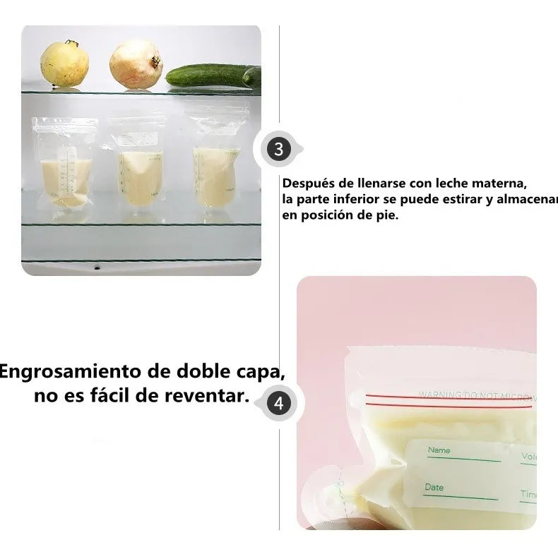 100 Bolsas para Leche Materna 250ml – Almacenamiento Seguro y Práctico para la Lactancia