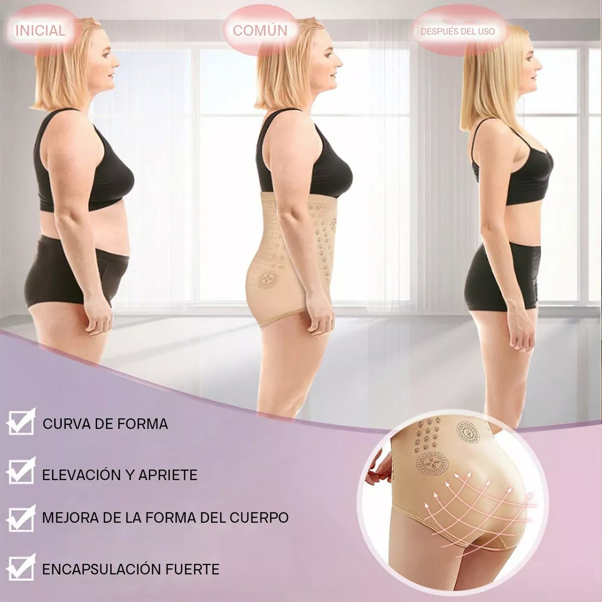 2 Panty Moldeadora Abdomen Pompi