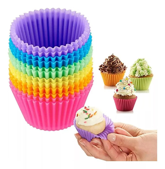 12 piezas Moldes De Silicona De Pastelería