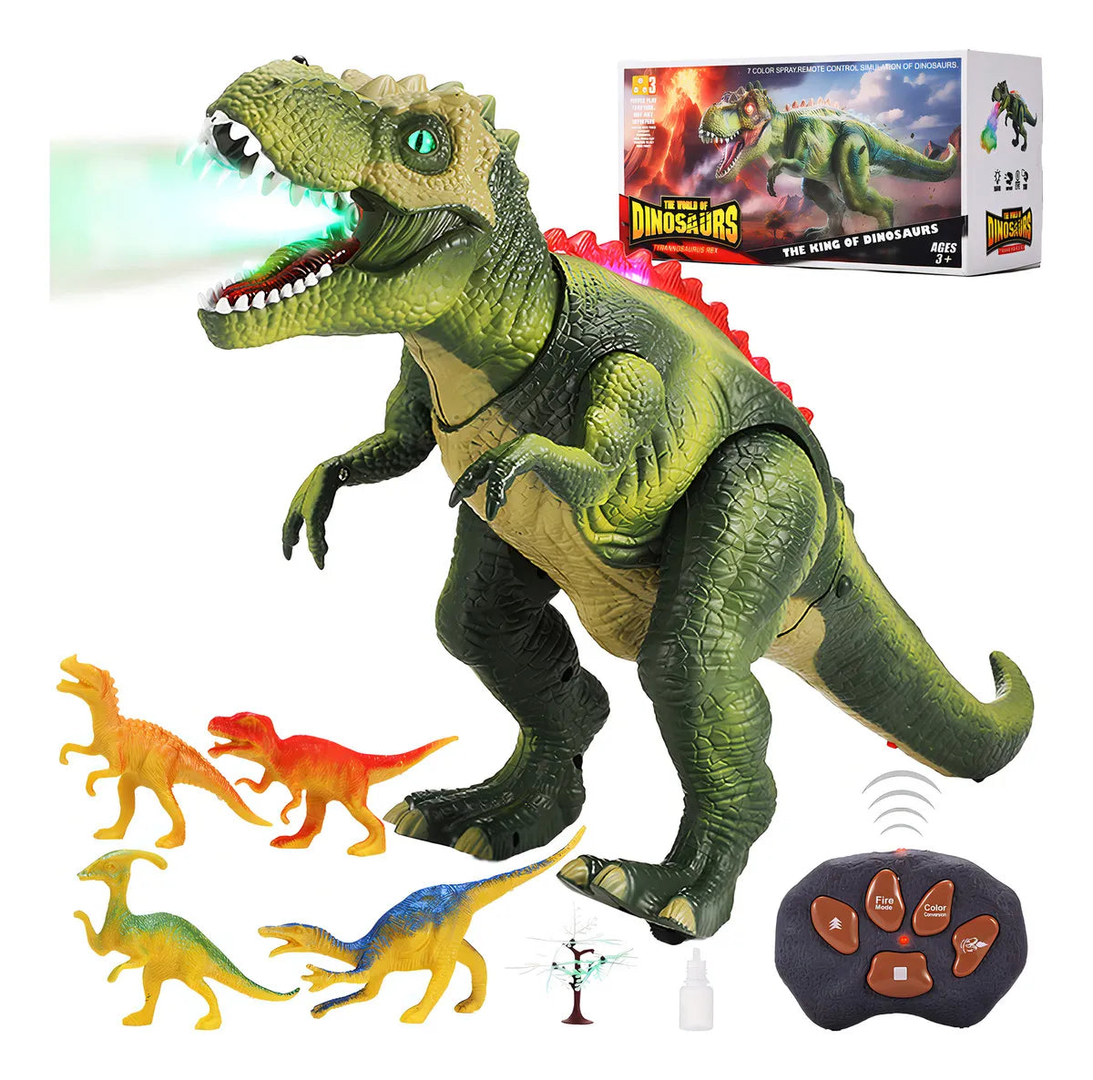 Dinosaurio Robot T-Rex con Control Remoto, Luz y Sonido Realista – Juguete Interactivo para Niños