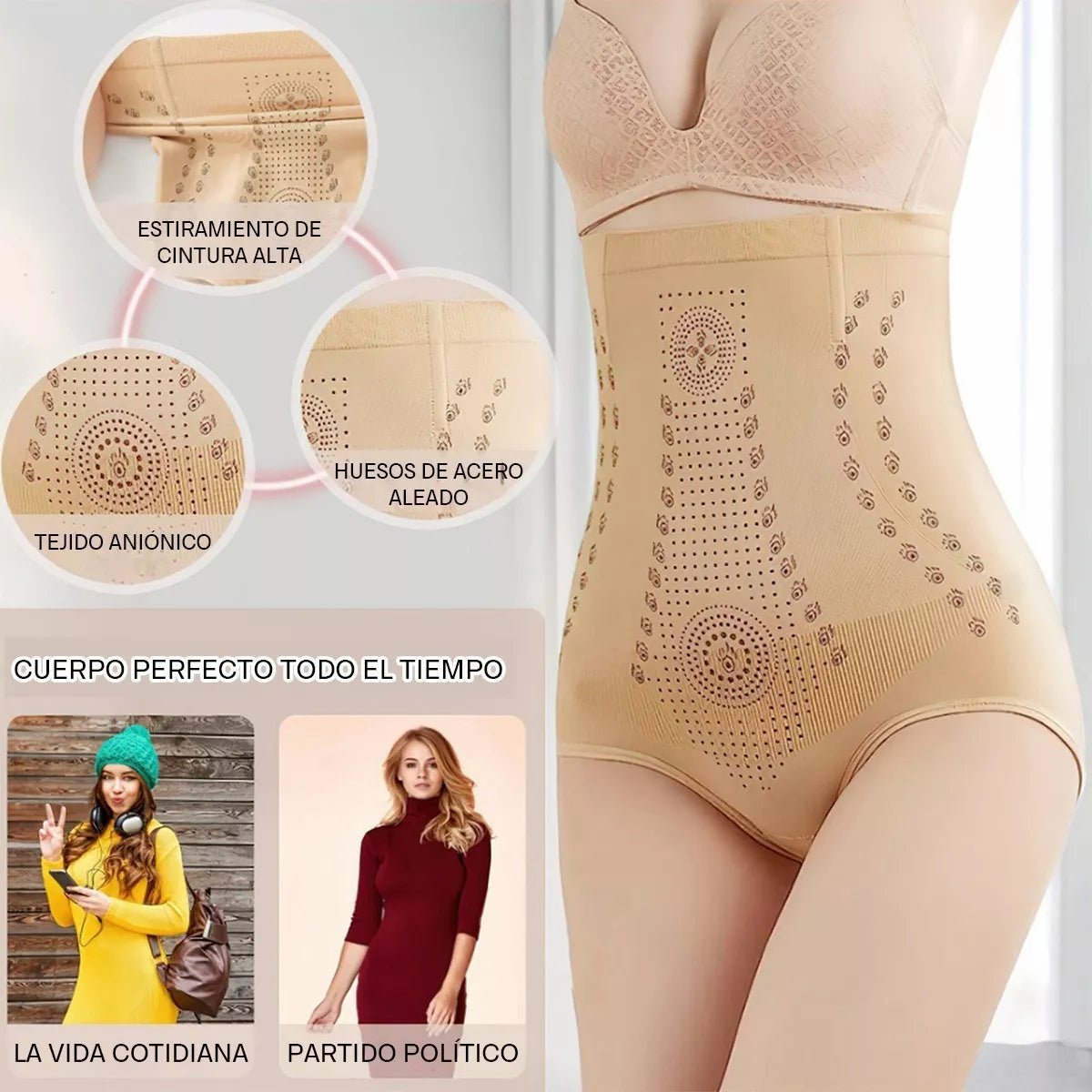 2 Panty Moldeadora Abdomen Pompi