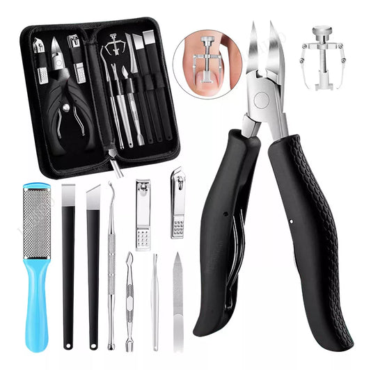 13 Piezas Pedicure Set De Manicure Profesional Cortar Uñas Encarnadas