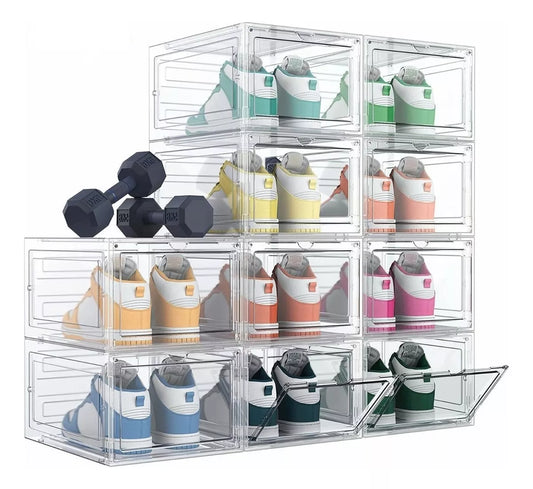 Zapateras Apilables Transparentes de 10 pcs