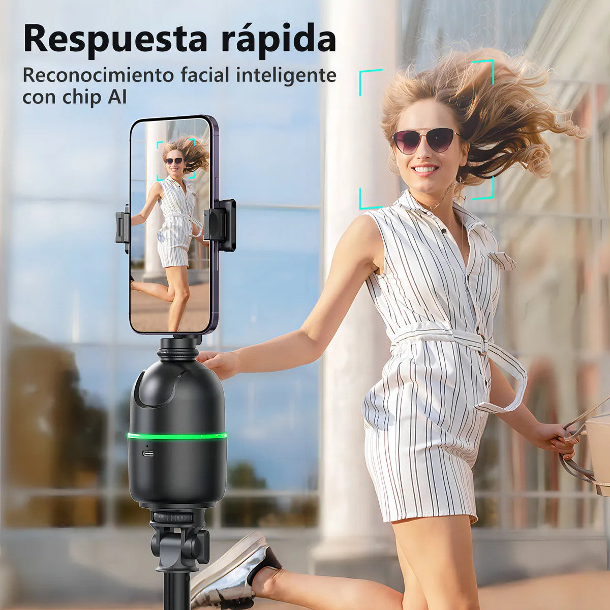 Gimbal Estabilizador de Celular con Seguimiento AI P03 – Plegable, Ligero y Recargable