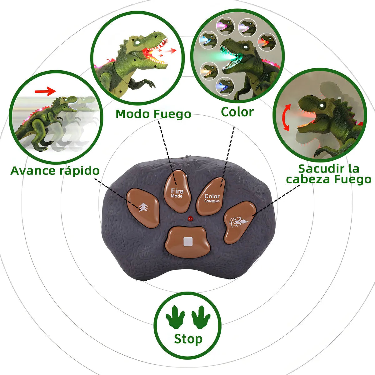 Dinosaurio Robot T-Rex con Control Remoto, Luz y Sonido Realista – Juguete Interactivo para Niños