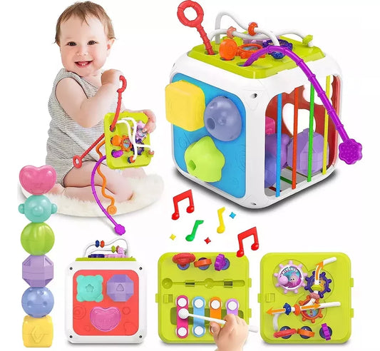 7 En 1 Juego De Enseñanza Para Bebés Con Cubo De Actividades