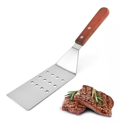 5pcs Espatula Volteadora Cocina Plancha Acero Inoxidable