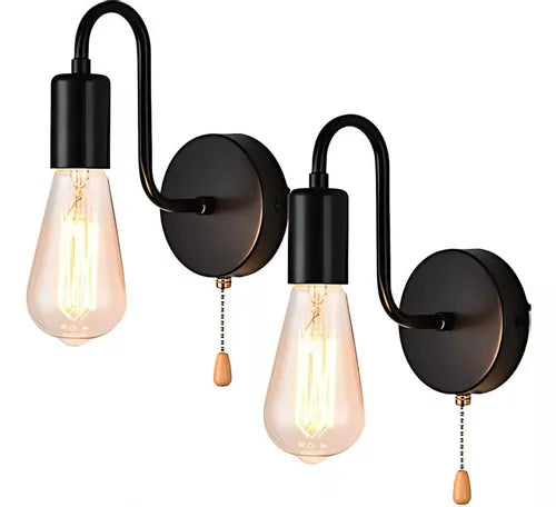 2pz Vintage Lámpara De Pared Decorativa Exterior Intercordón
