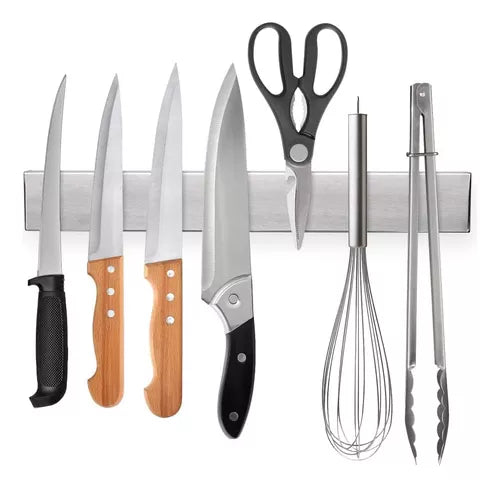 16 In Barra Iman Magnetica Porta Cuchillos Herramientas Chef